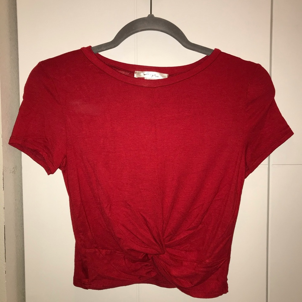 Red crop top